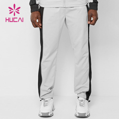 OEM ODM Custom Drawstring Contrast Colors Invisible Zipperss Mens Joggers Activewear Factory