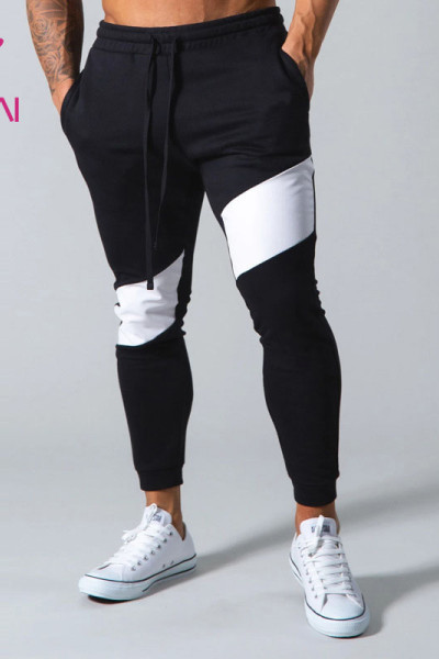 OEM Multi Colors Drawstring Splicing Active Mens Joggers China  Factory Manufacturer
