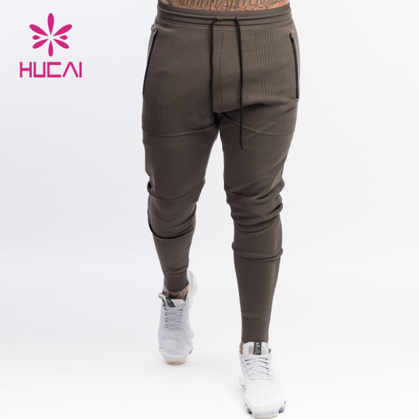 Custom High Impact Zippered Pockets Mens Joggers China Factory Gym Wear Manufacturer