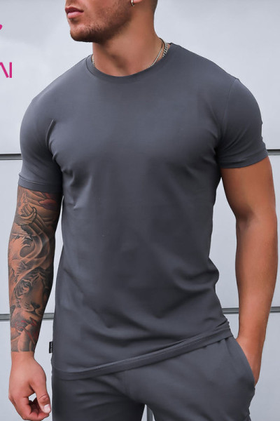 ODM Grey Fashion Dry Fit Mens T-shirt China Manufacturer