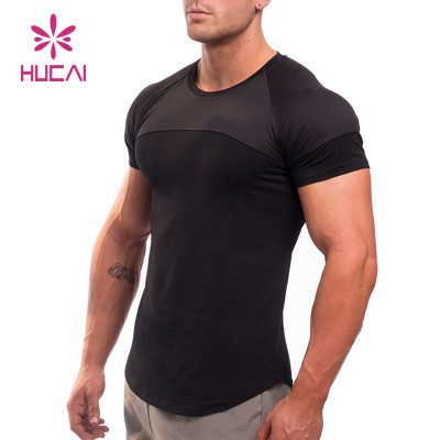 ODM Custom Elastic Slim Fit Mens T-shirt China Gym Wea Manufacturer