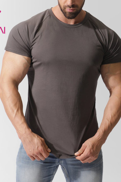 Custom Logo Bodybuilding Mens Workout T-shirt China Gym Wear Manufacturer