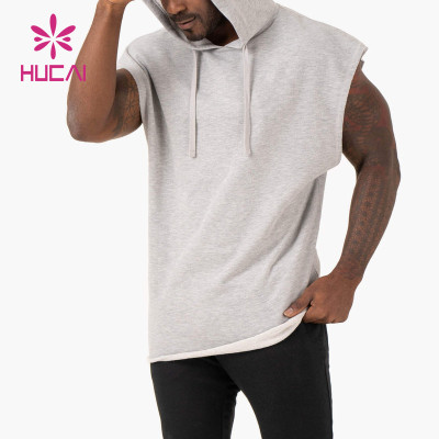 Custom Men Short Sleeve Hoodie Tank Top China Factory Manufacturer