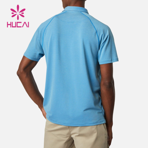 OEM  Factory Manufacturer Breathable Polos Blue Men T Shirts Short Sleeve Sportswear Suppliers