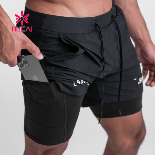 Custom Manufacture Lining Shorts With Phone Pockets Factory Private Label Activewear Supplier