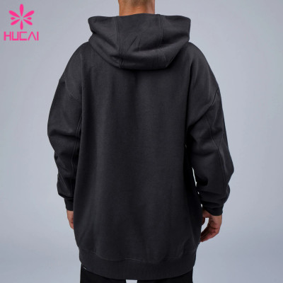 OEM Factory Manufacturer Mens Oversize Fashion Gym Black Hoodies Sports Apparel Suppliers