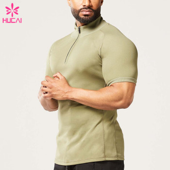 ODM Custom Private Band Gym Fashion Fit Fast Dry Zizzper T Shirts Mens Gym Wear Suppliers