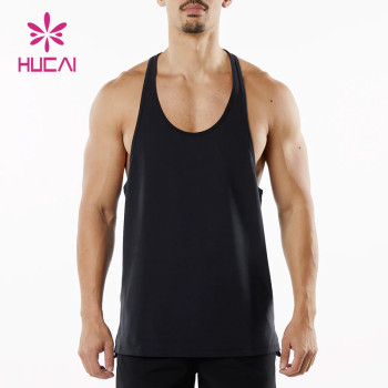 custom workout clothes high quality mens gym elastic tank tops activewear suppliers