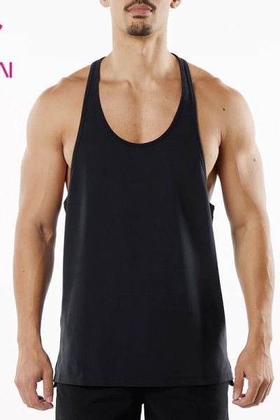 custom workout clothes high quality mens gym elastic tank tops activewear suppliers