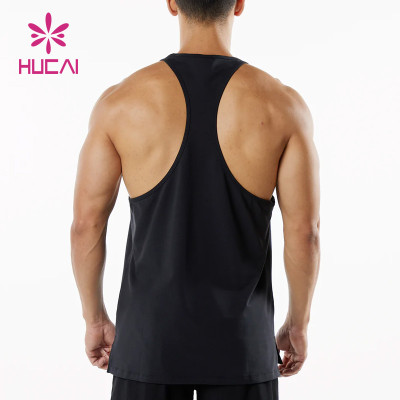 custom workout clothes high quality mens gym elastic tank tops activewear suppliers