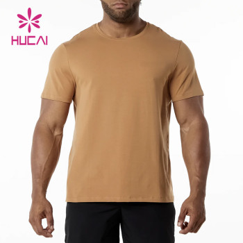 ODM custom workout clothes 100% polyester gym dry fit t shirt men activewear factory