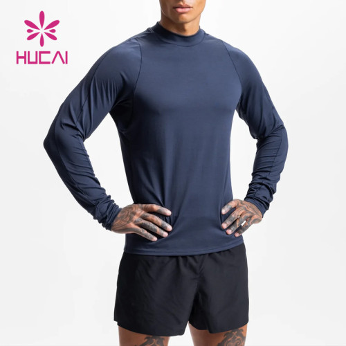OEM Custom Mens Running Long Sleeves Breathable T Shirts Private Label Factory Manufacturer