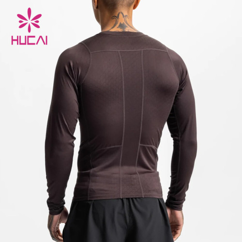 OEM Custom Mens Activewear Long Sleeves New Seamless  Running Sweatshirts Factory Supplier