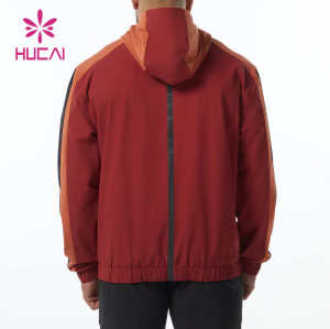 OEM Custom Multi Colors Mens Drawstring Splicing Sports Hoodied Jacket Factory Manufacturer
