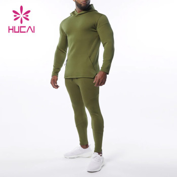 oem custom gym wear men hypotenuse zipper green hoodies activewear suppliers