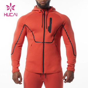 oem custom new design gym wear men body building  hit color jacket clothing factory