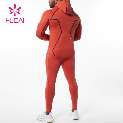 oem custom new design gym wear men body building  hit color jacket clothing factory