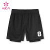 OEM Mens Active Invisible Zippers Inner Double Layers Gym Shorts Custom Manufacture