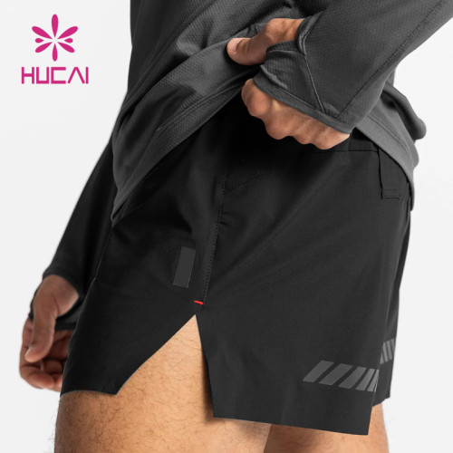 custom workout training wear breathable mens running compression shorts manufacturer