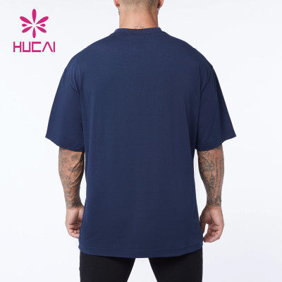 plain color high performance round neck  gym t shirt mens china manufacturer