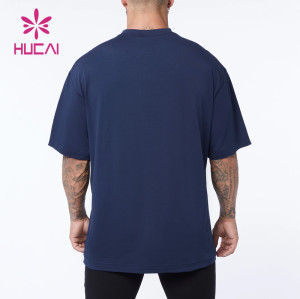 plain color high performance round neck  gym t shirt mens china manufacturer