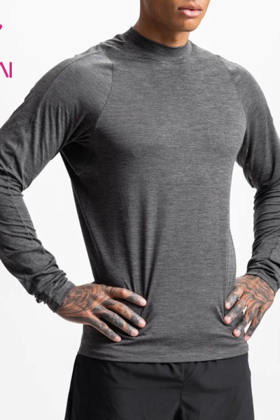 Custom Factory Manufacturer Dry Fit Mens Long Sleeve T Shirts Workout Wear Supplier