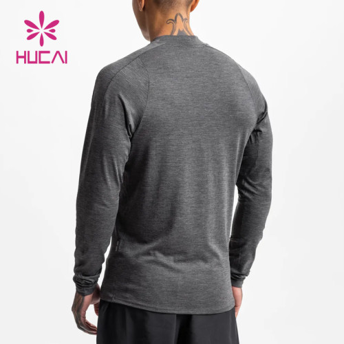 Custom Factory Manufacturer Dry Fit Mens Long Sleeve T Shirts Workout Wear Supplier
