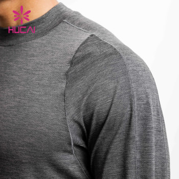 Custom Factory Manufacturer Dry Fit Mens Long Sleeve T Shirts Workout Wear Supplier