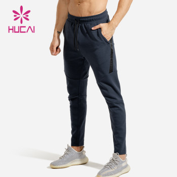 odm low MOQ men zippered pocket joggers running pants gym clothes manufacturer