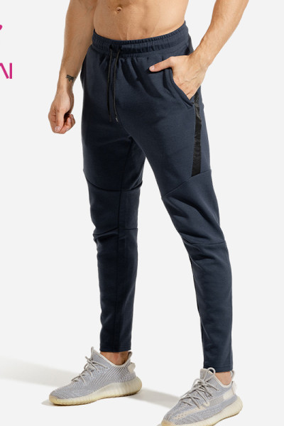 odm low MOQ men zippered pocket joggers running pants gym clothes manufacturer