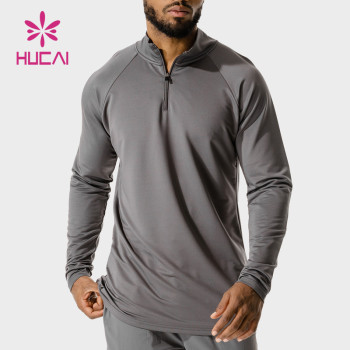 oem warm half zip private label hoodies long sleeve sweatshirts activewear suppliers