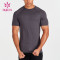 odm custom spandex running dry fit t shirt mens activewear short sleeves supplier