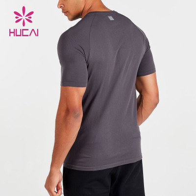 odm custom spandex running dry fit t shirt mens activewear short sleeves supplier