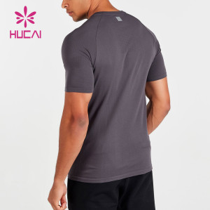 odm custom spandex running dry fit t shirt mens activewear short sleeves supplier