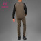 oem custom contrast color breathable men jogging tracksuit plain activewear factory