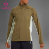 odm oem men jacket full zipper long sleeve heavy weight custom activewear suppliers
