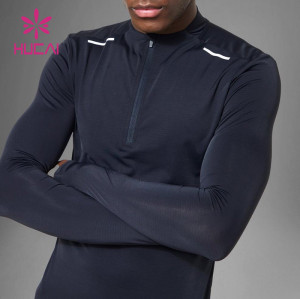 OEM Reflective Design Long Sleeve Breathable Mens RunningT Shirts Sportswear suppliers