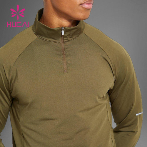 customize activewear mens sweatshirts long sleeve unique design t shirt plain supplier