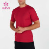 custom oem high performance red gym dri fit t shirts men china sportswear suppliers