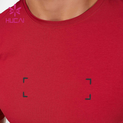 custom oem high performance red gym dri fit t shirts men china sportswear suppliers