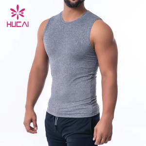 odm custom quick-drying elastic classical men fitness tank tops workoutwear supplier