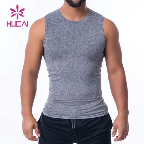 odm custom quick-drying elastic classical men fitness tank tops workoutwear supplier