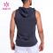 Custom Manufacture Mens Sleevesness Hoodies Tank Top Nylon Private Brand Gymwear