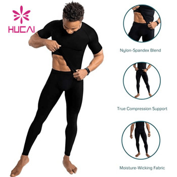 custom workout latest men cycling legging body building elastic skinny pants supplier