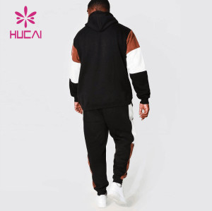 custom multi colors splicing men sports tracksuits running private label appeal