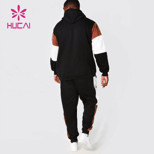 custom multi colors splicing men sports tracksuits running private label appeal