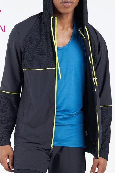 oem custom fashion sportswear for men silicon workout  jacket gym coat china clothes factory