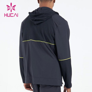 oem custom fashion sportswear for men silicon workout  jacket gym coat china clothes factory