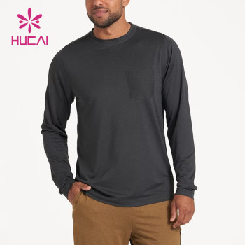 custom workout clothes mens long sleeve t shirt  ultra dry fit appeal sports clothing manufacturer