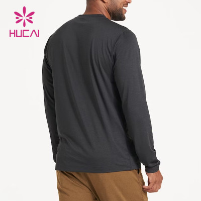 custom workout clothes mens long sleeve t shirt  ultra dry fit appeal sports clothing manufacturer